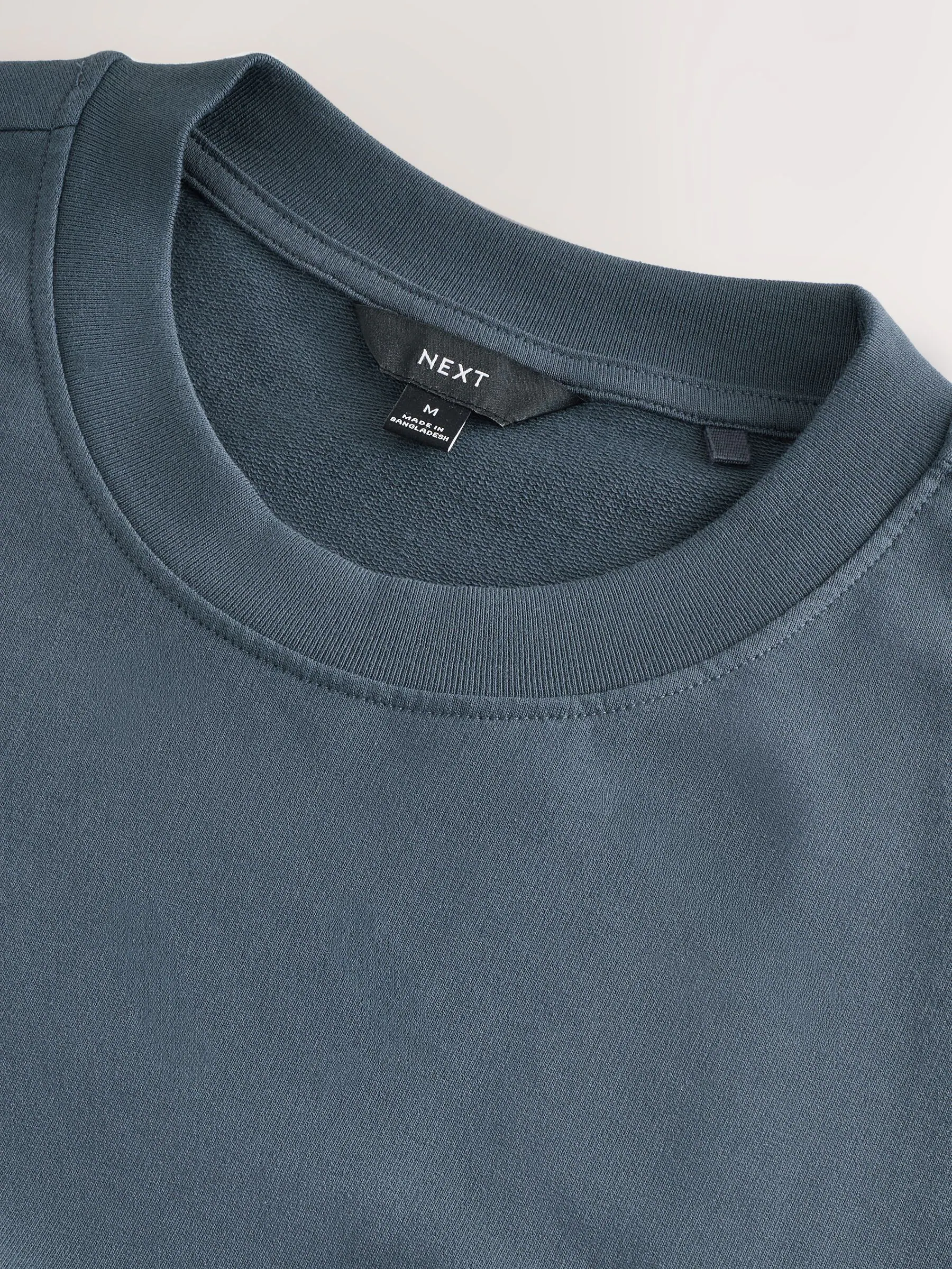 Petroliumblauw - Dun sweatshirt met ronde hals