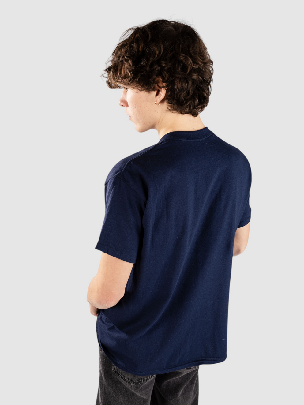 Autumn Headwear Happy Cat T-Shirt indigo blue
