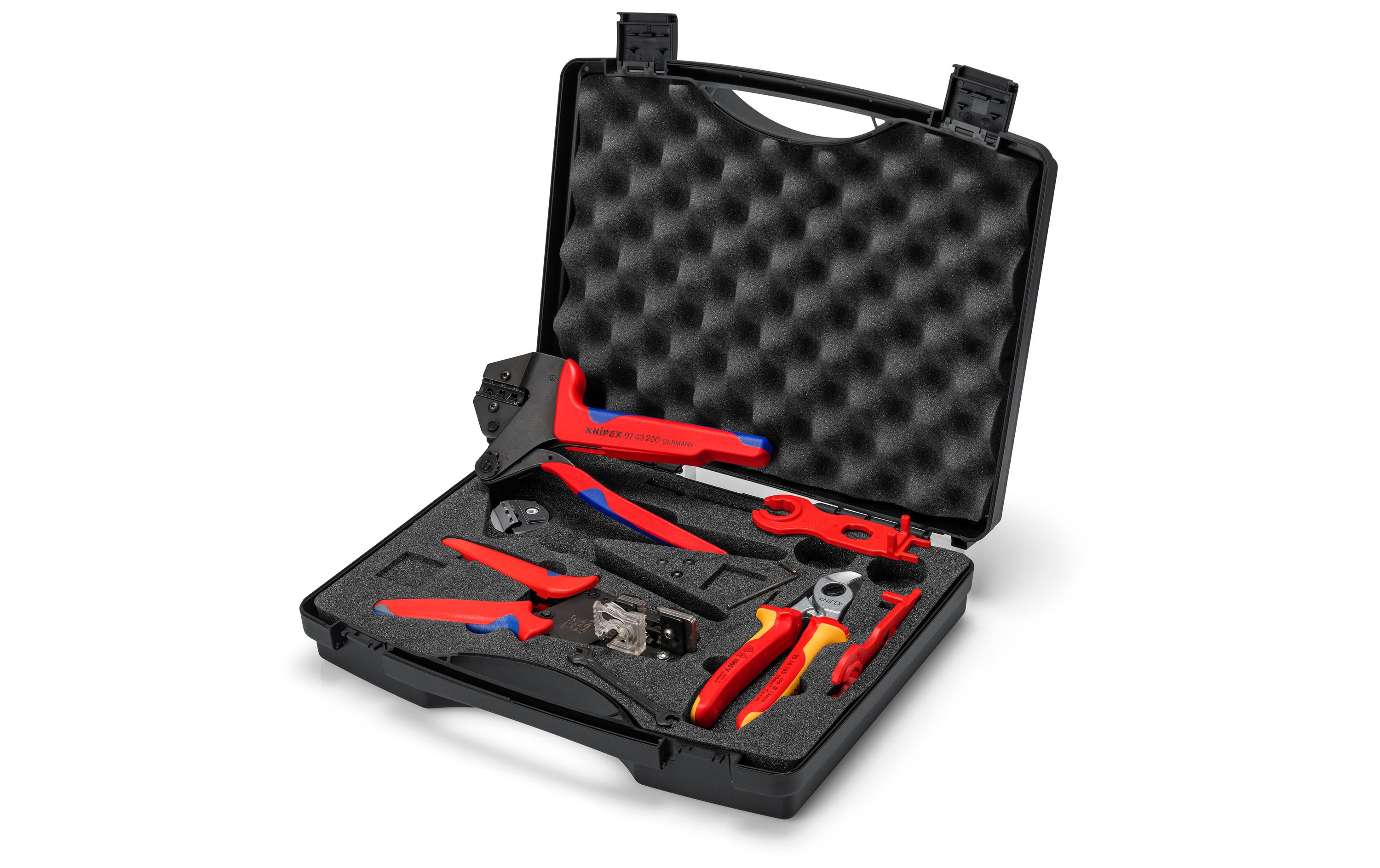 Werkzeugkoffer PV für MC4, 7-teilig<br>Werkzeugkoffer für Solarsteckverbinder MC4