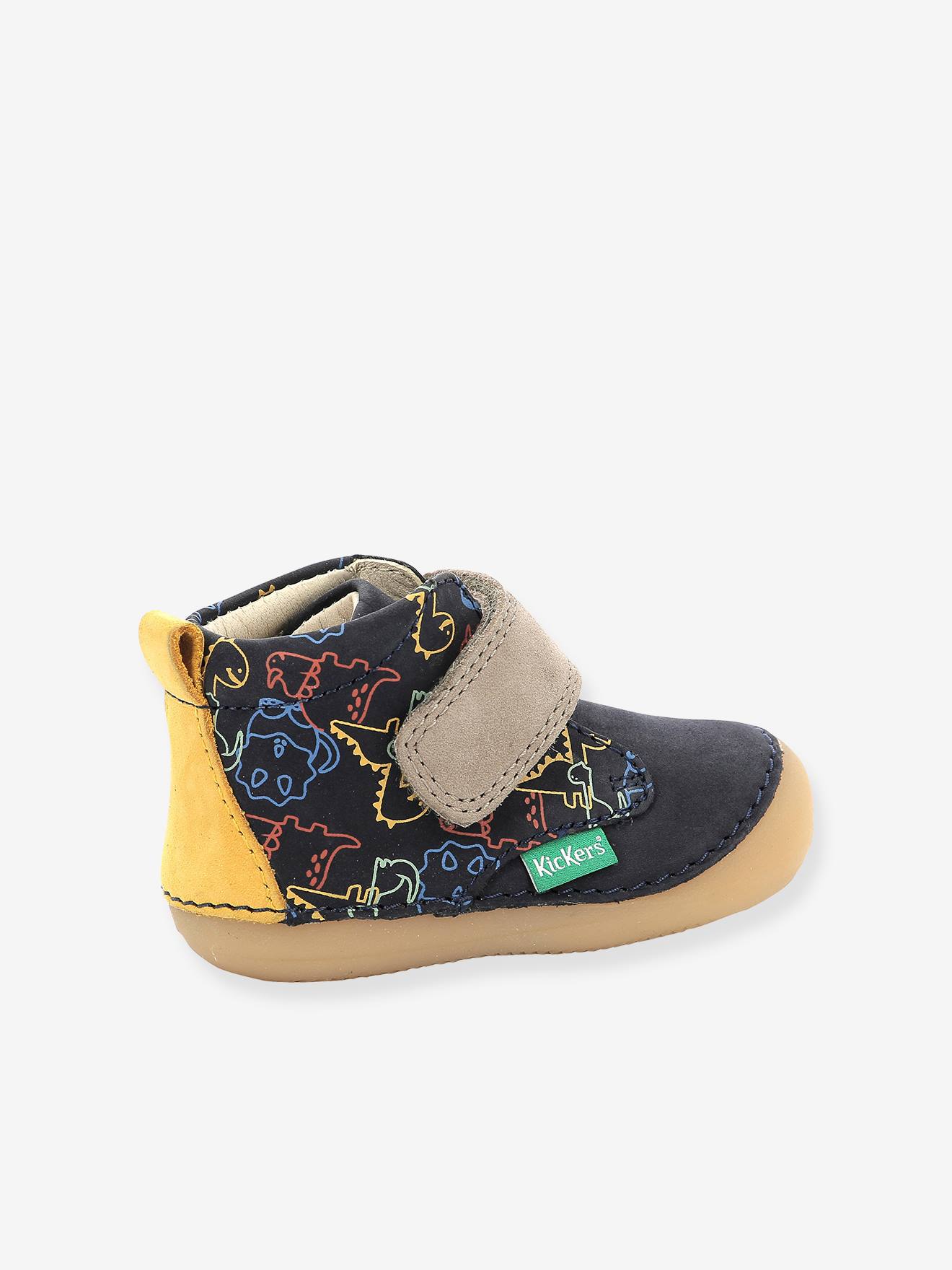 Sabio KICKERS® Botinhas de Couro para Bebê Primeiros Passos Tinta