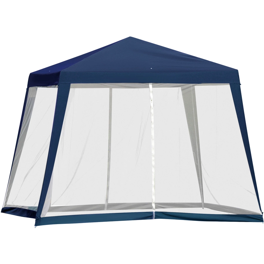 Outsunny Pavillon mit Moskitonetz blau