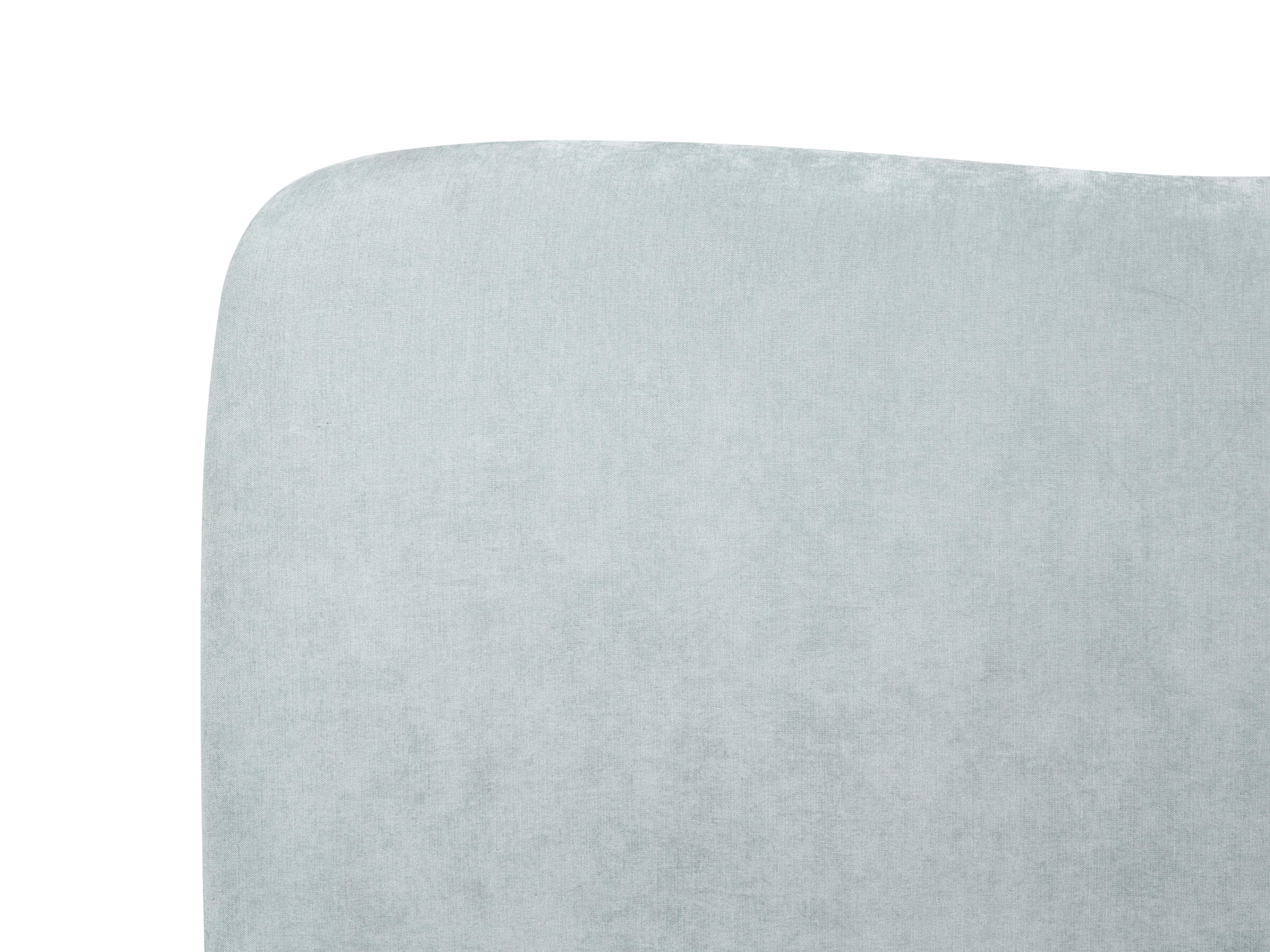 Bed met opbergruimte Chenille BLAGNAC 180 x 200 cm Lichtblauw
