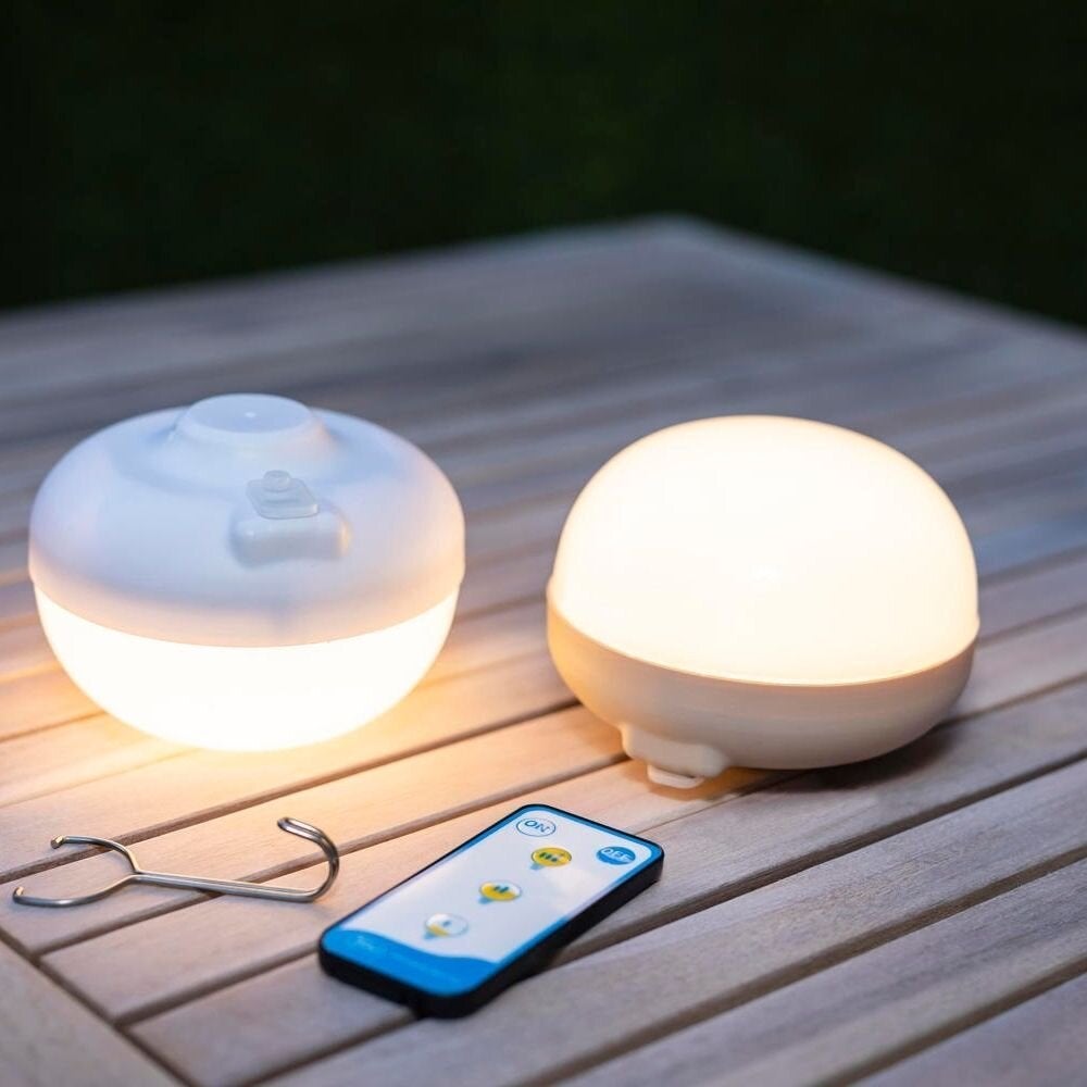 LED batterij lichtobject Cherry Bulb in beige 9W 900lm IP54