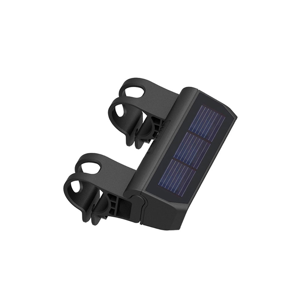 Solar Velo Fahrrad LED Warnlicht Weiss Spritzwasserfest IPX6 - Schwarz