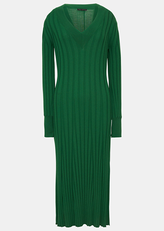 Robe Ryokavert émeraude en laine