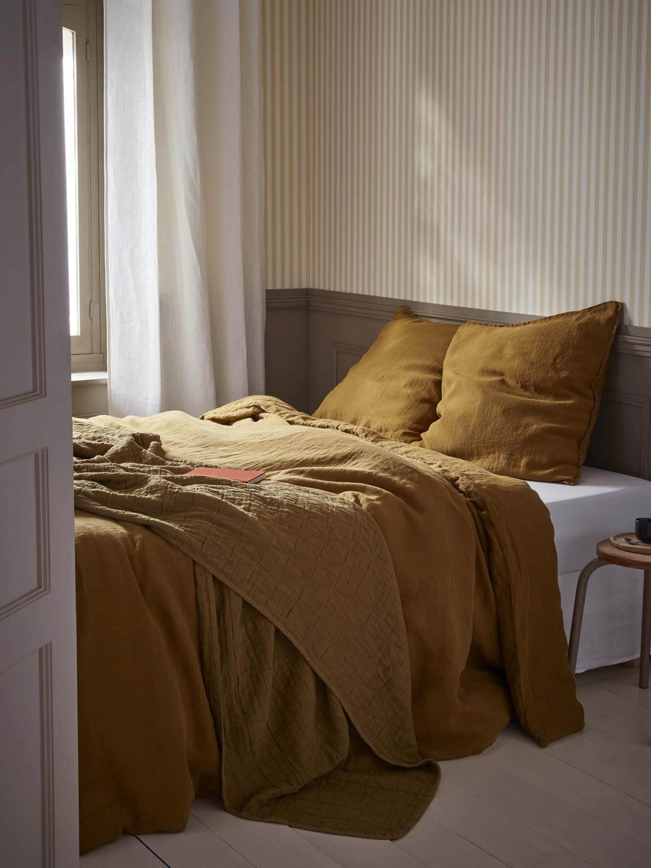 Housse de couette lin lavé 