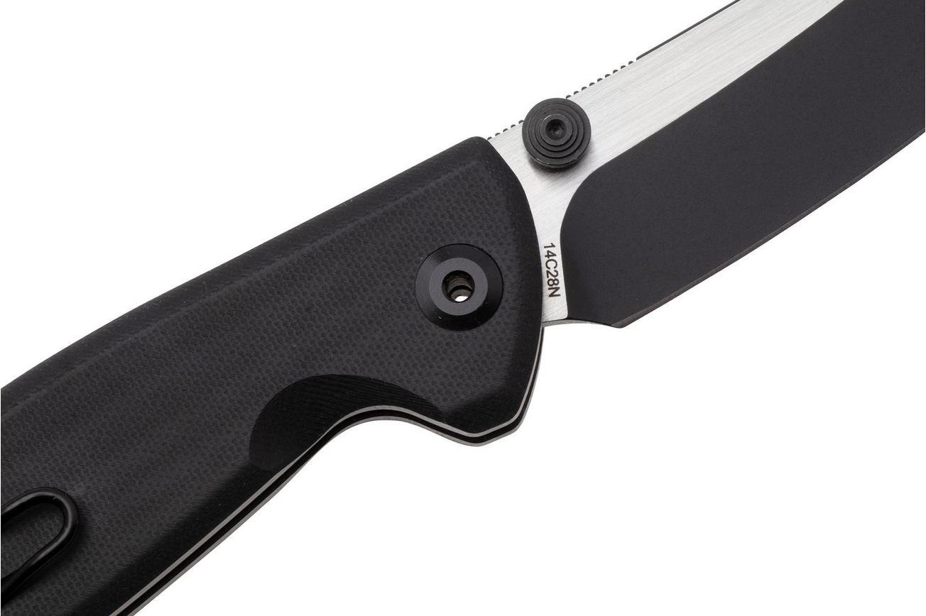 Real Steel Yak 7871BB, Satin/Black PVD 14C28N, Flat Grind, Black G10 zakmes