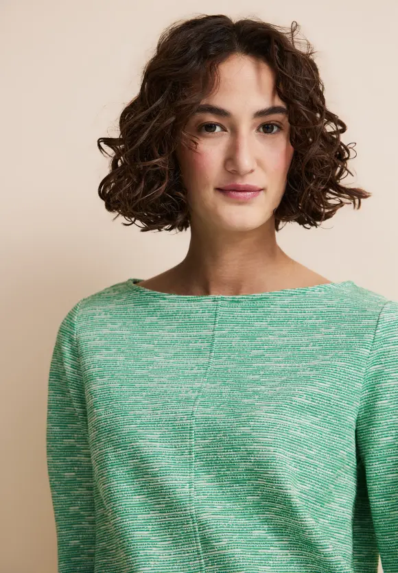 Struktur Langarmshirt - fresh spring green