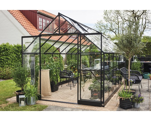 Kas Halls Qube 816, 3 mm veiligheidsglas, 261 x 508 cm, zwart