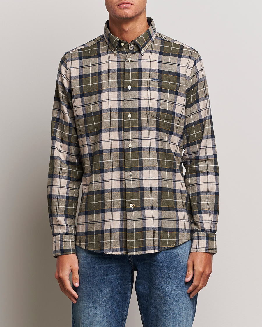 Barbour Lifestyle Flannel Check Shirt Forest Mist