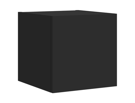 VIDAXL - Elément suspendu Meubles tv muraux avec lumières led 2 pcs noir 30,5x35x30 cm