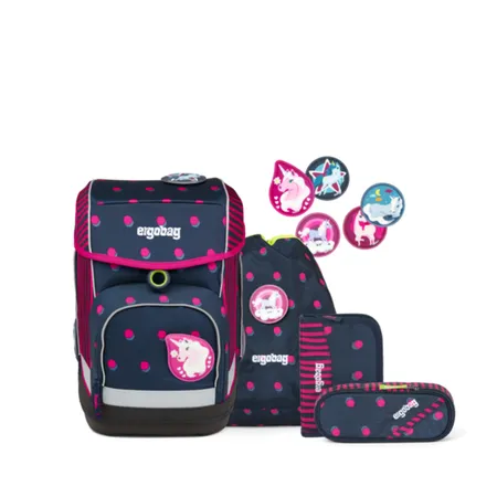 ergobag CUBO Schulranzen-Set SchubiDuBär, 5-teilig