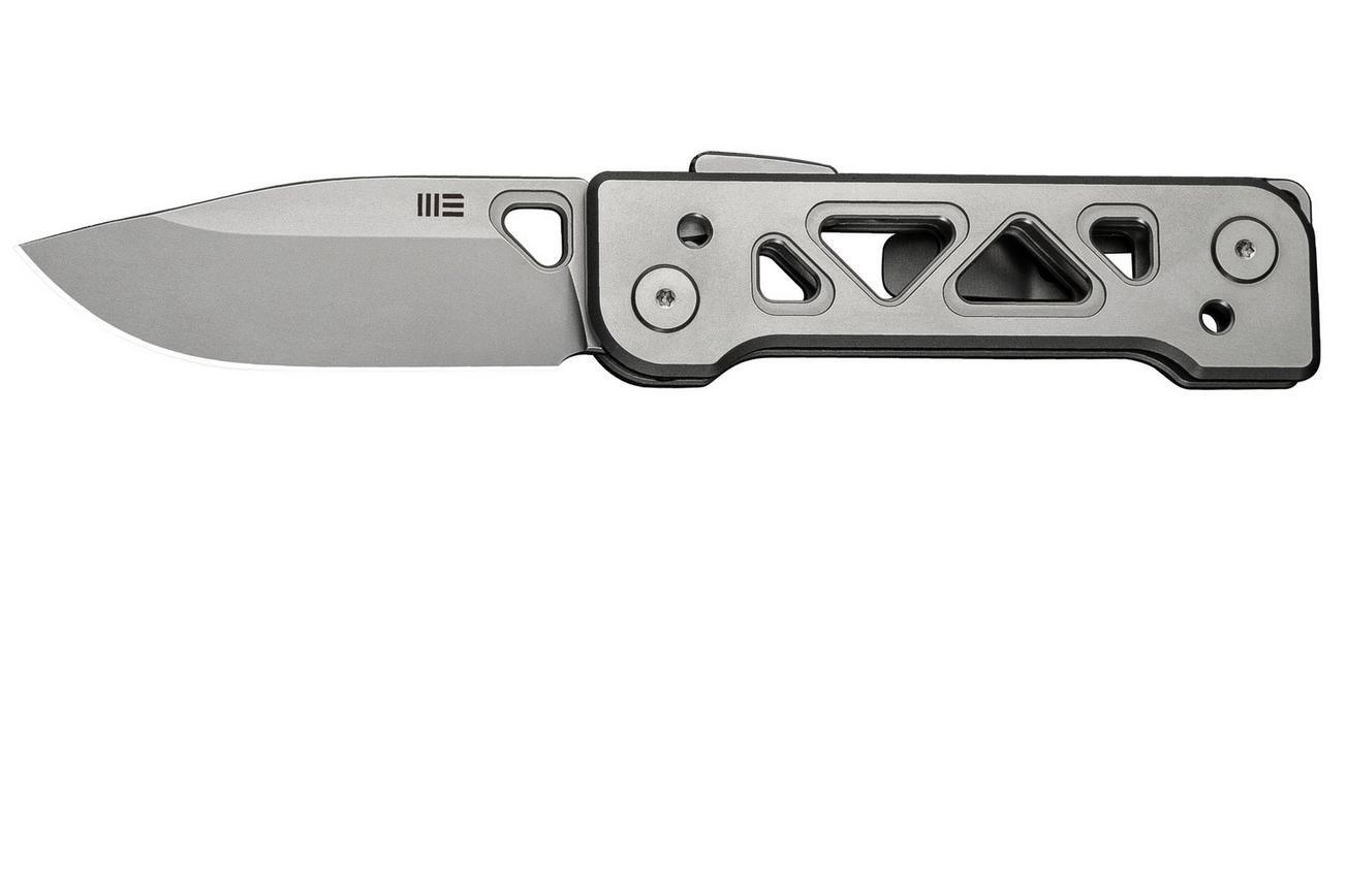 WE Knife Tyro WE24001-2 Stonewashed CPM 20CV, Gray Titanium, Snecx Tan design, zakmes