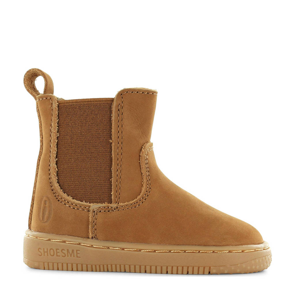 Shoesme suède enkelboots cognac