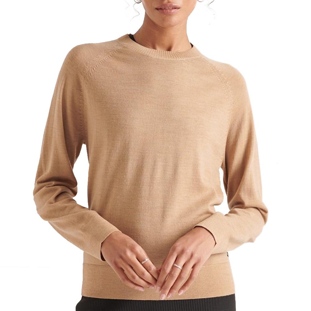 Superdry Pull Camel Femme Superdry Merino Crew