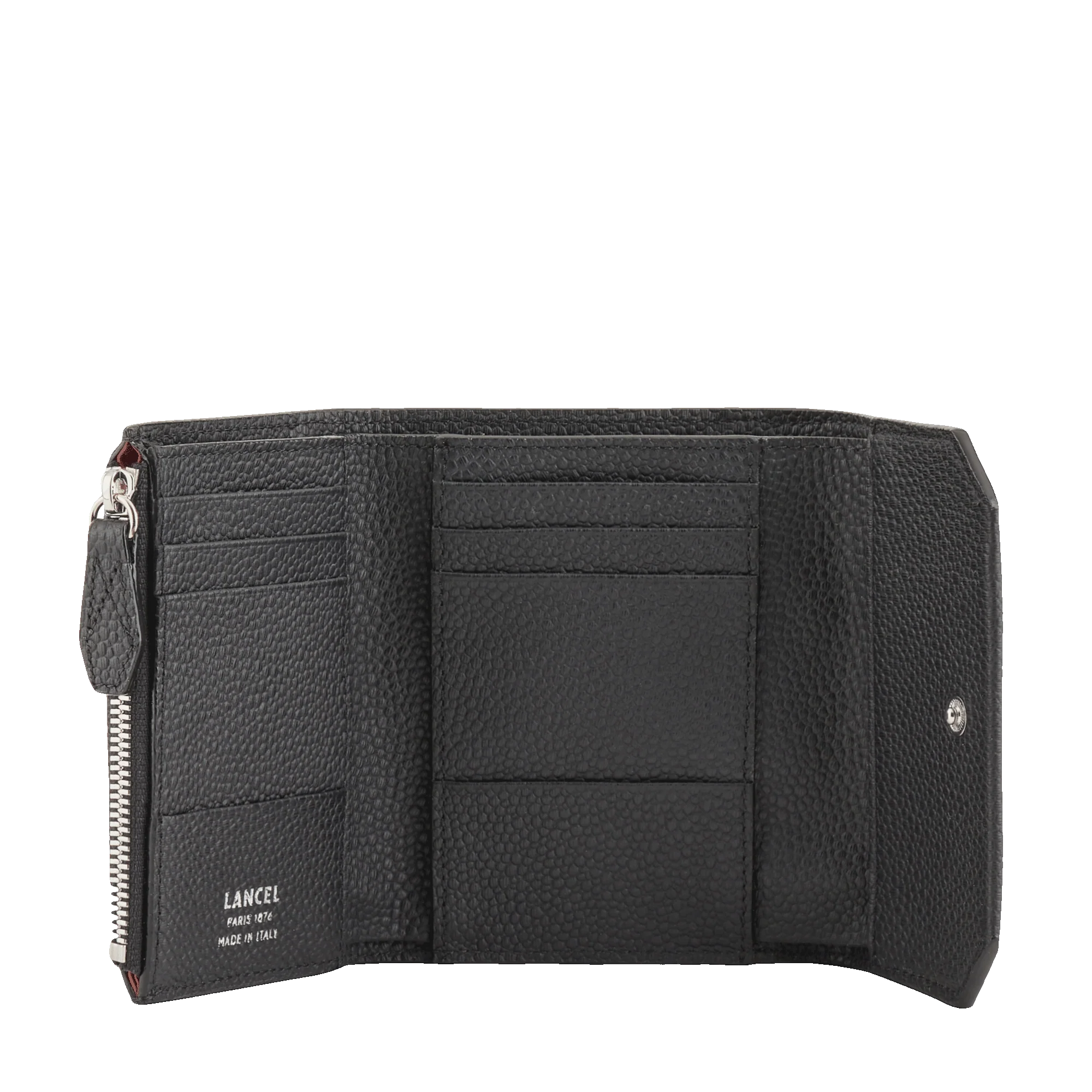 Portefeuille compact medium rabat Ninon de Lancel-Noir
