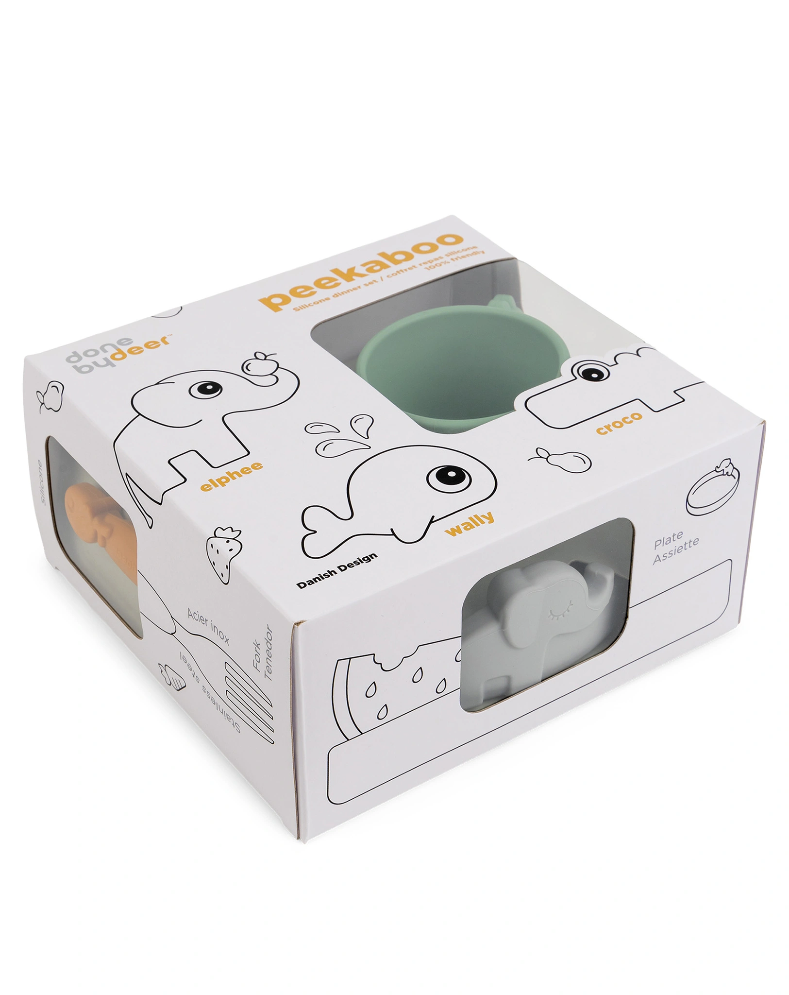Geschirr-Set PEEKABOO - DEER FRIENDS 3-teilig in bunt