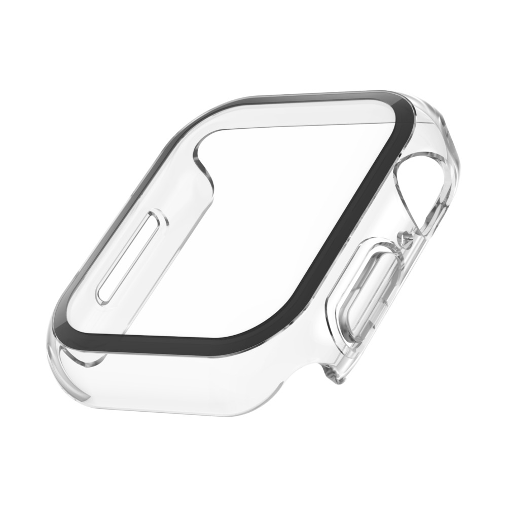 2in1 Apple Watch (45/44mm) TemperedCurve Antibakterieller Hardcase Bumper   Panzerglas (OVG004ZZCL) - Transparent