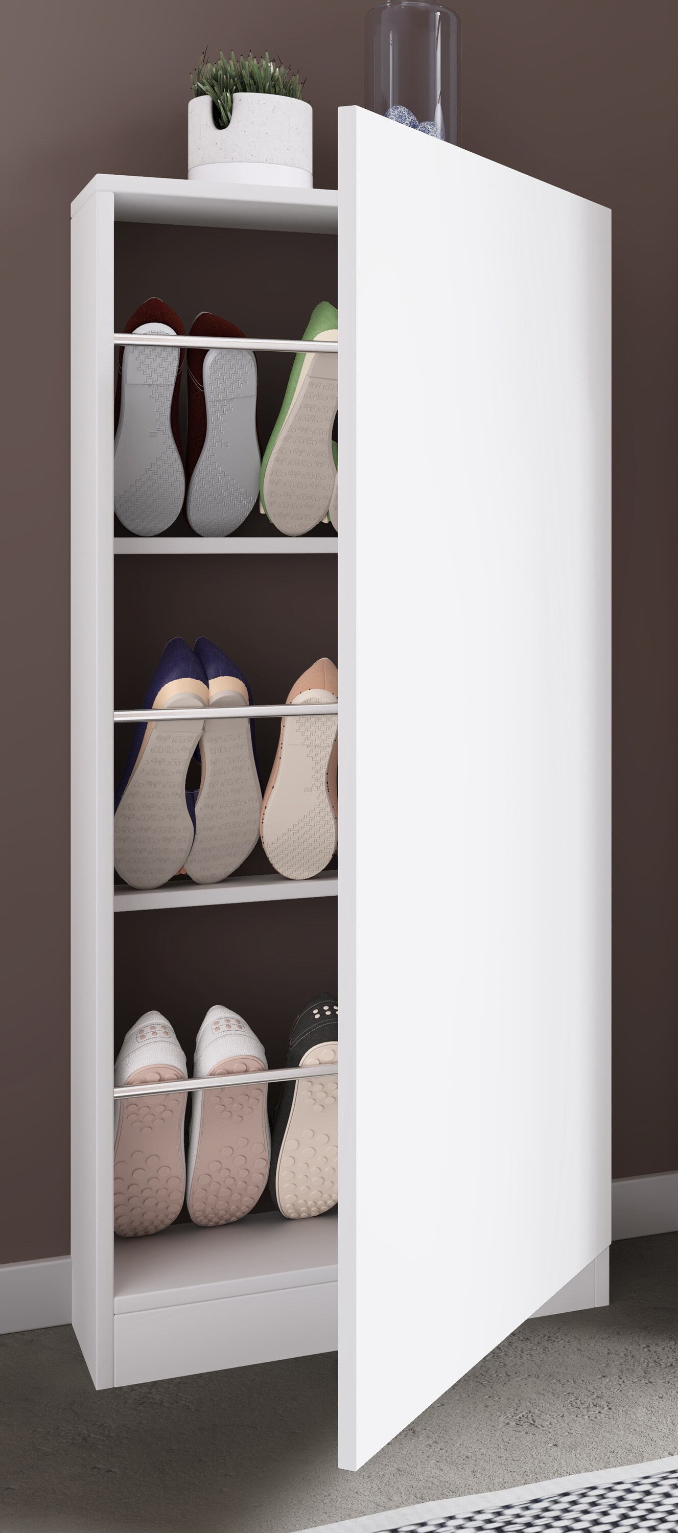 VCM Holz Schuhschrank Schuhkommode Schuhregal Schuhständer Fulisa L