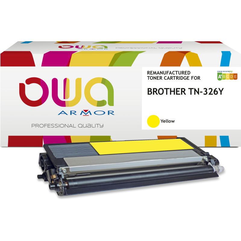 Toner remanufacturé OWA couleurs séparées compatible BROTHER TN-326 pour imprimante laser