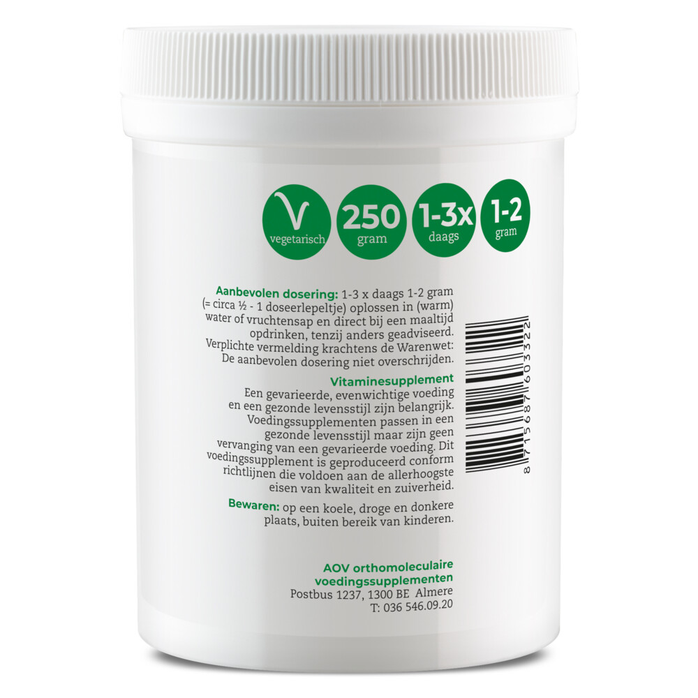 AOV 332 Vitamine C Magnesium Ascorbaat250 gr