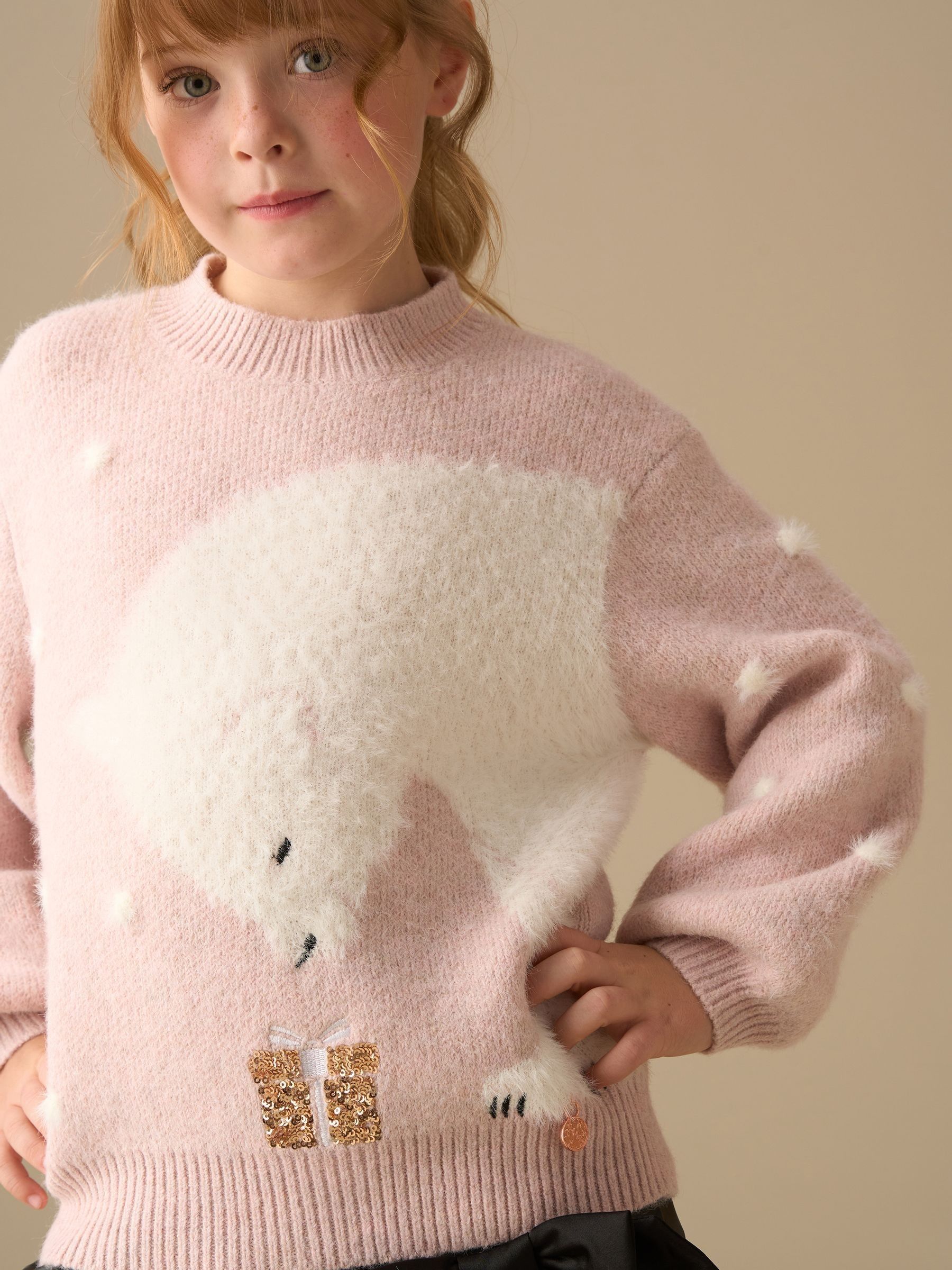Angel & Rocket Izzy Polar Bear Knitted Jumper