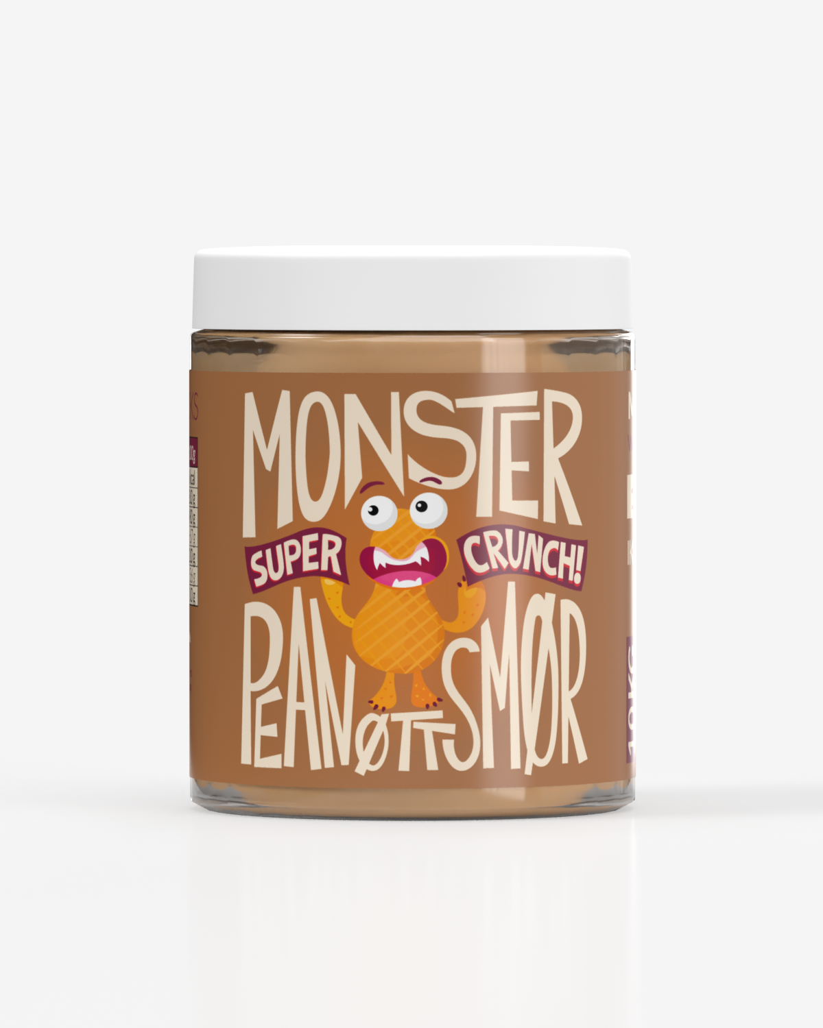 Monster Supersnacks Pure Peanut Butter – Crunchy 1kg (3-pack)