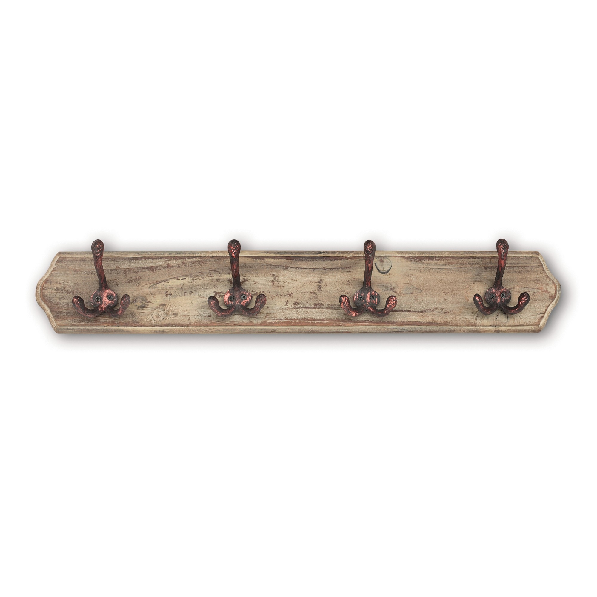 4er Wandhaken, H 10,5 cm, B 60 cm, T 6,5 cm von fischer's lagerhaus
