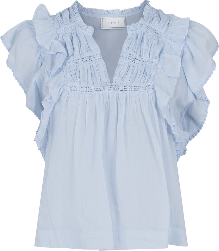 Neo Noir Jayla S Voile Top Light blue