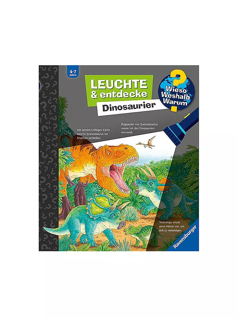 RAVENSBURGER Buch - Wieso Weshalb Warum - Leuchte und Entdecke: Dinosaurier keine Farbe