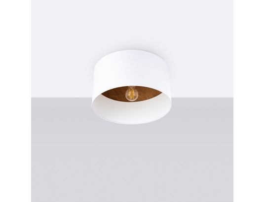 SOLLUX LIGHTING - Plafonnier telesto blanc/marron foncé
