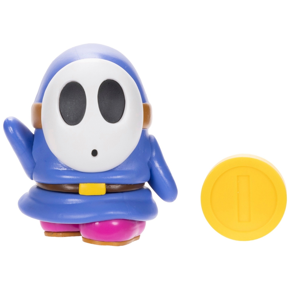 Nintendo Super Mario 10 cm blauer Shy Guy mit Münze