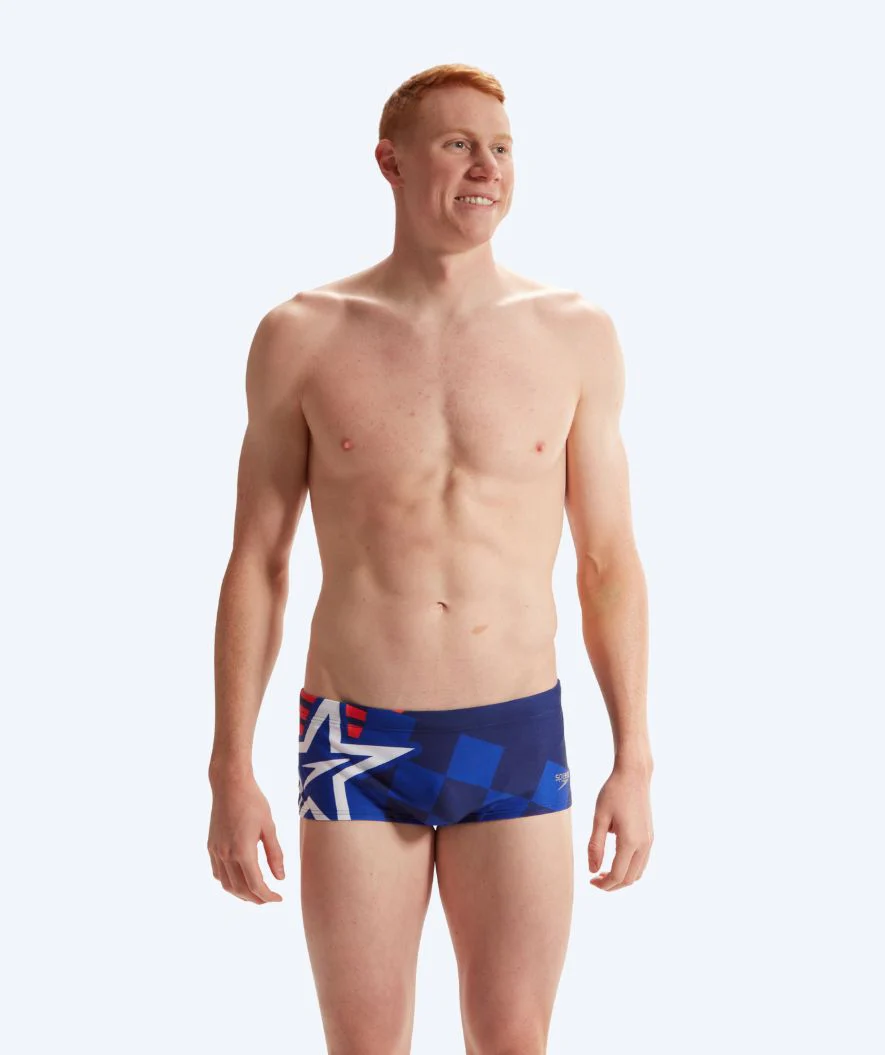 Speedo trunks til mænd - Placement Digital - Blå/rød