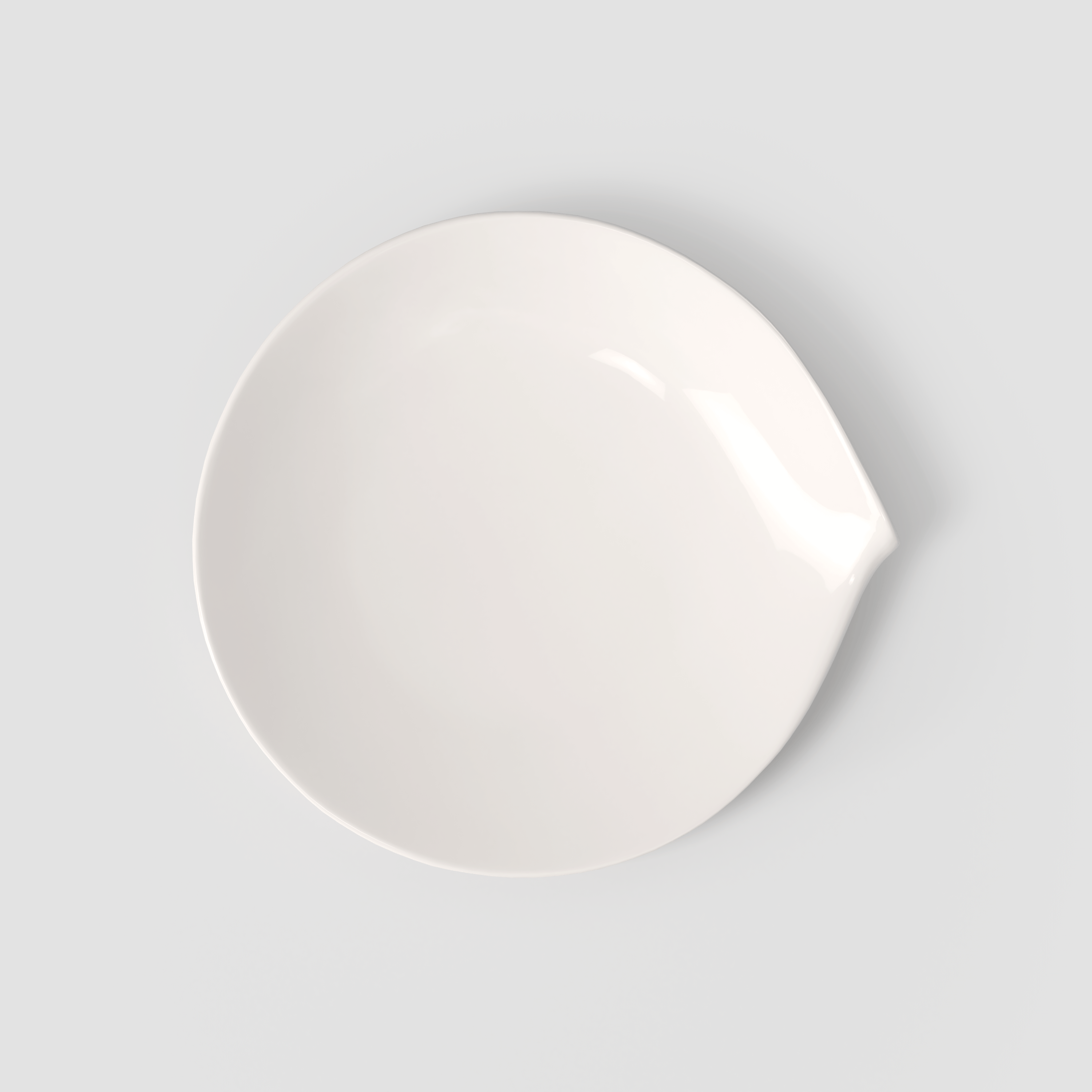 Flow Dinner plate White, 10.7'', Premium Porcelain