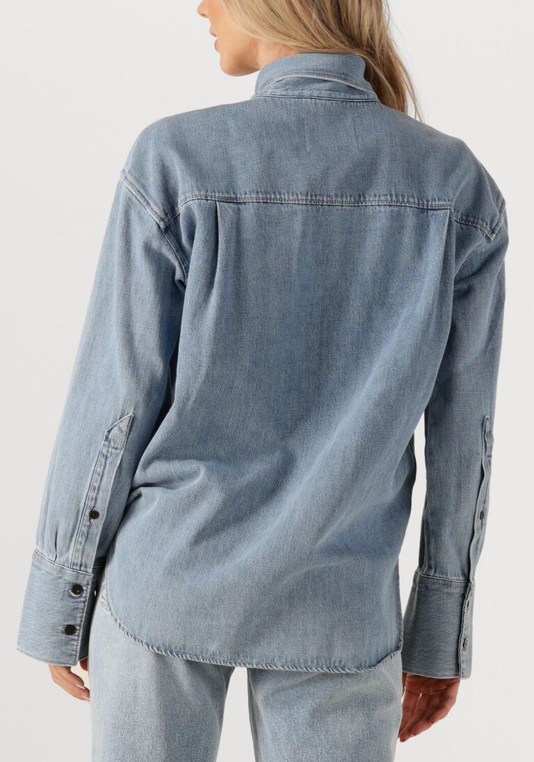 blauwe closed blouses scarff shirt