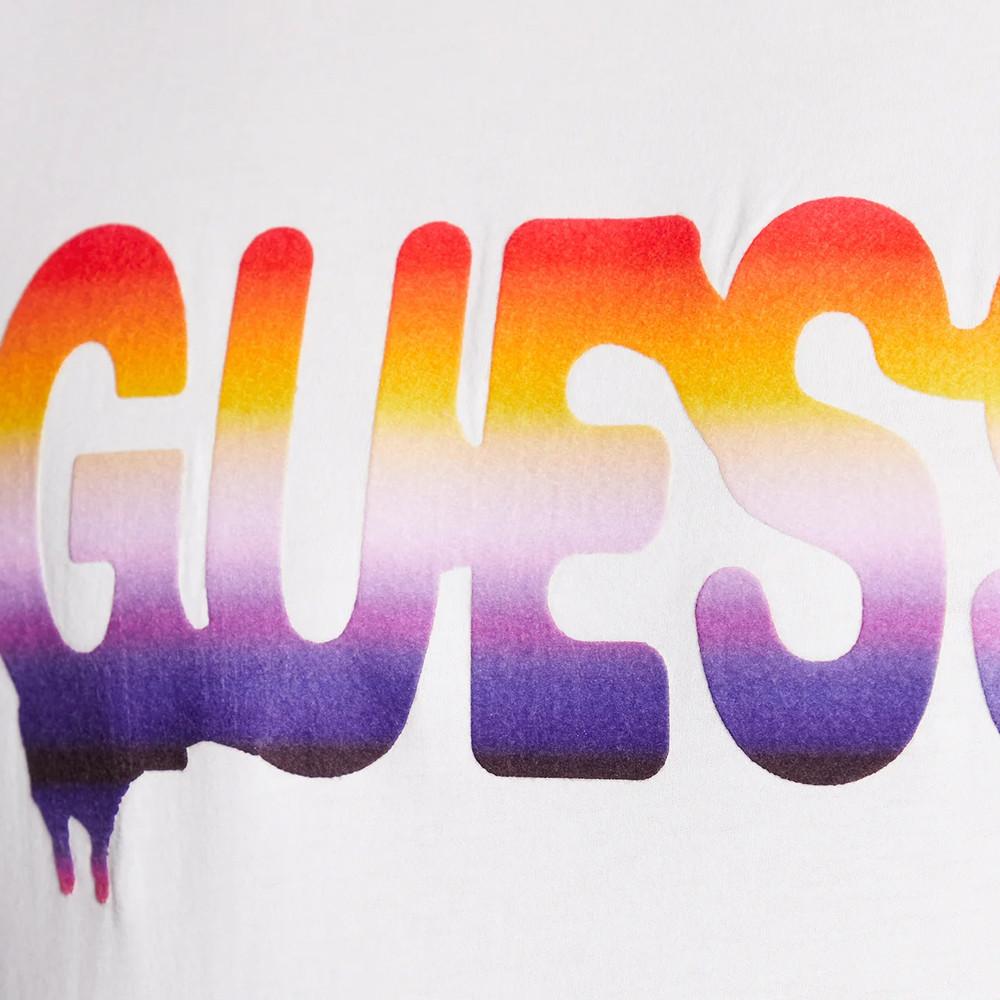 Guess T-shirt Blanc Femme Guess Ombre