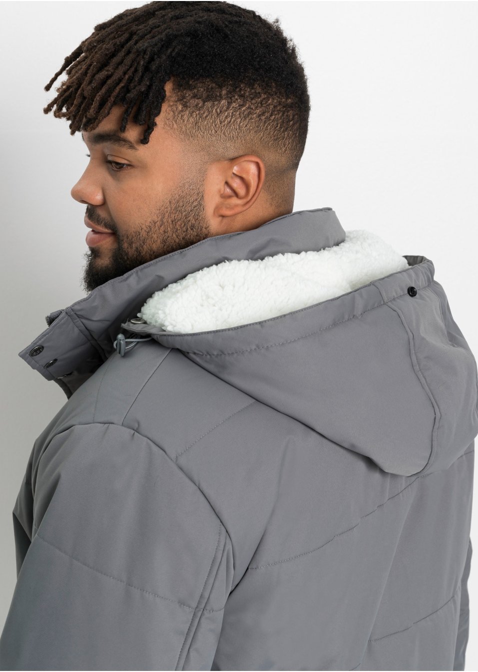 Veste hiver matelassée longue avec polyester recyclé