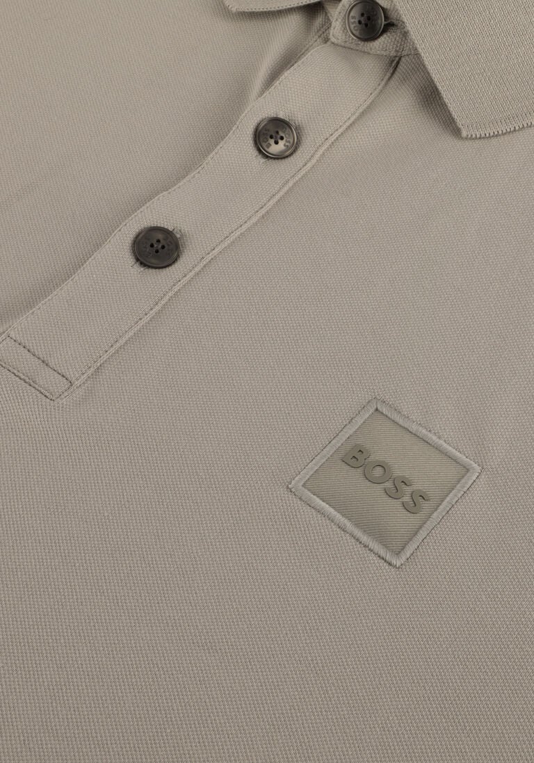 BOSS lichtgrijze boss polo passerby