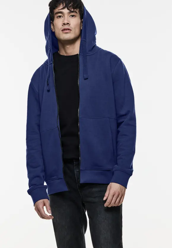 Hoodiejacke mit Taschen - true blue