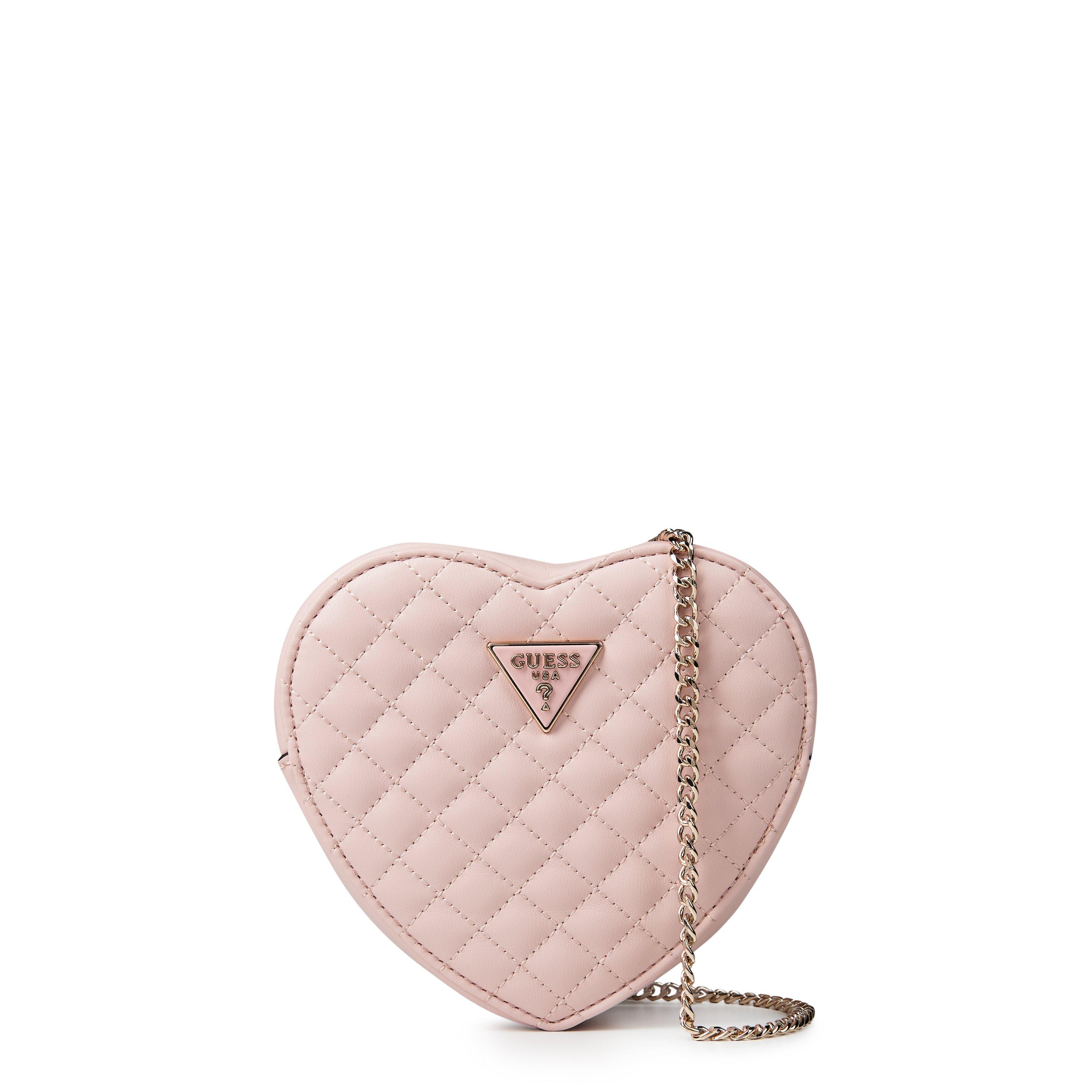 Guess Rianee Quilted Heart Crossbody Bag
