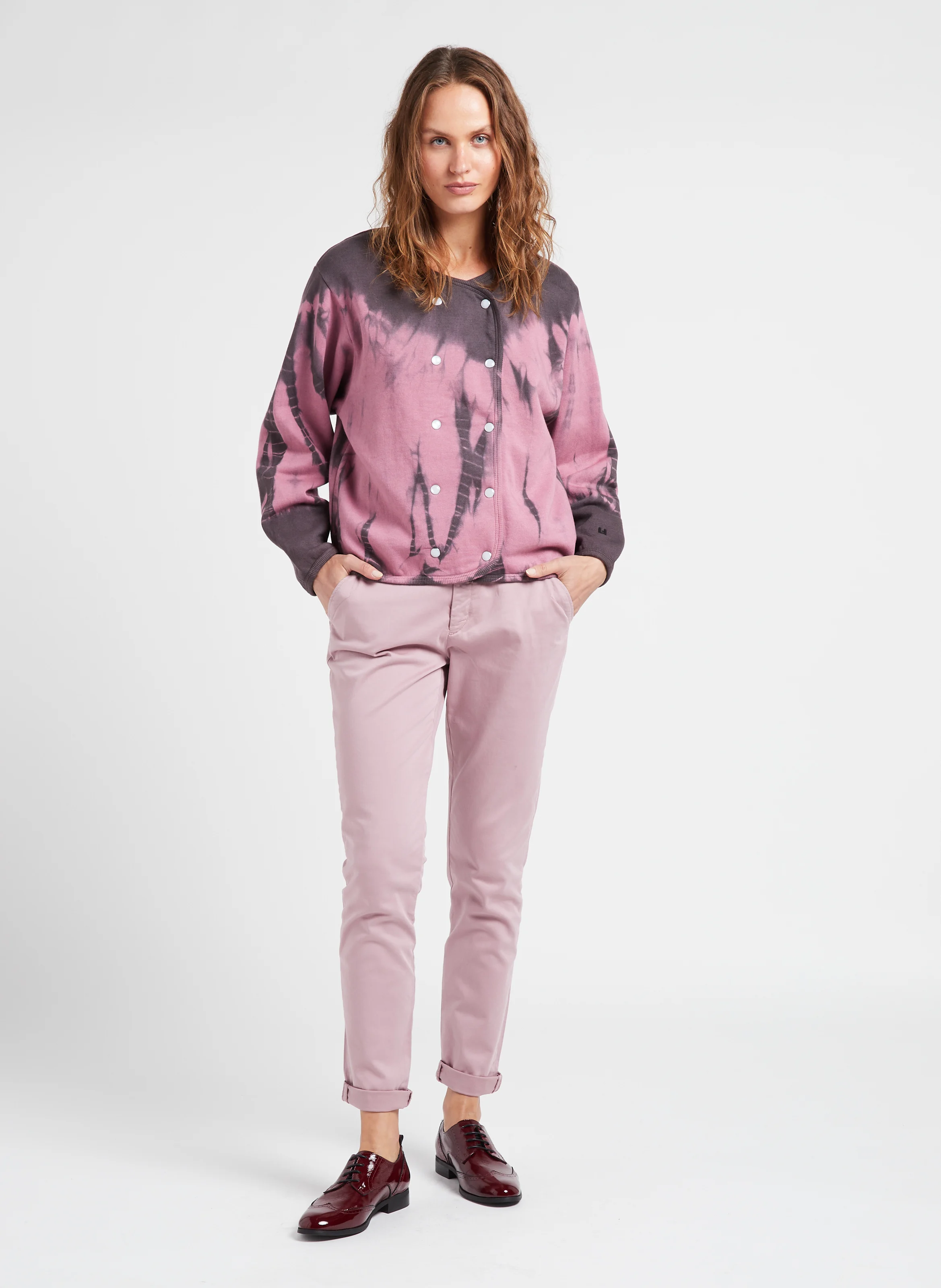 SONAR - Pull col rond en coton bio mélangé | Marron