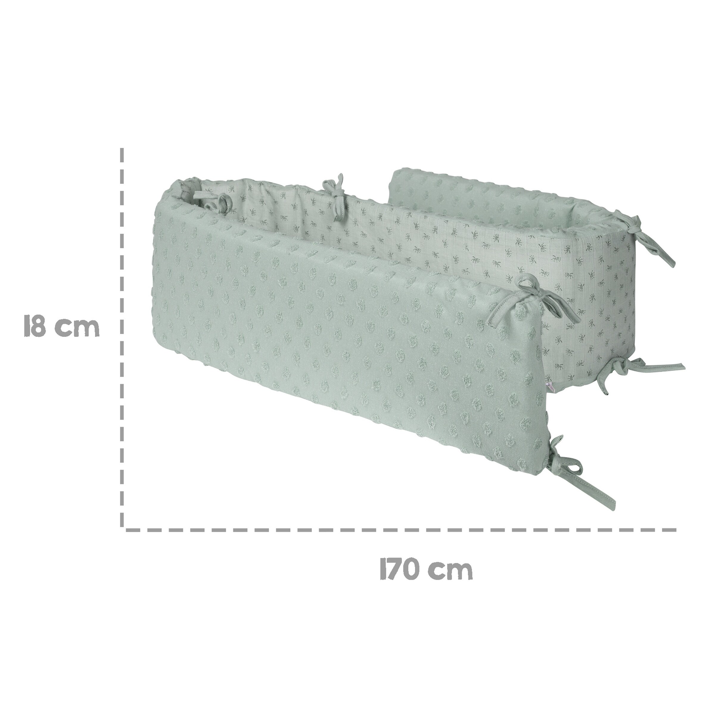 roba Nestchen passend für Babybetten 60x120cm oder 70x140cm Lil Planet frosty green