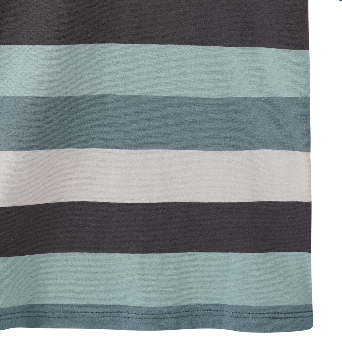 Topolino Jungen T-Shirt mit bunten Blockstreifen dunkelgrau / mintgrün / hellbeige