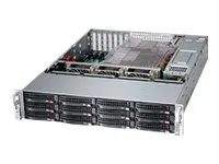 Supermicro SC826 BE1C4-R1K23LPB - Rack-monterbar 2U - forstærket forlænger ATX - SATA/SAS - hot-swap 1200 Watt - sort