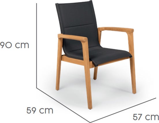 Tierra Outdoor eettafelstoel Avero antraciet