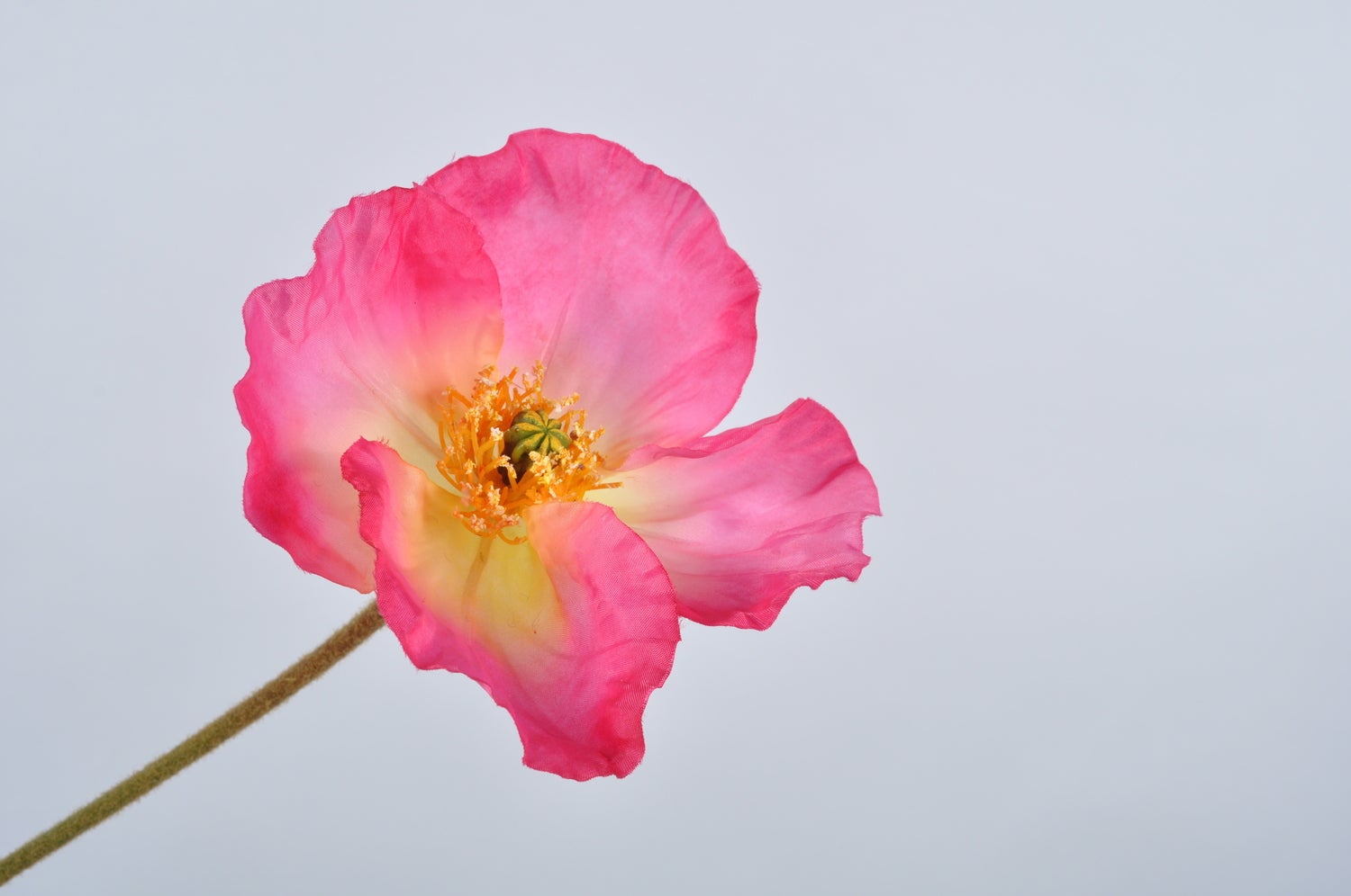 Silk-ka kunstbloem Klaproos roze 69 cm