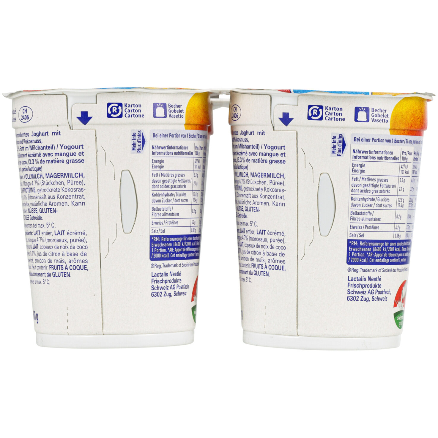 Hirz Joghurt Mango & Kokos 4x180g