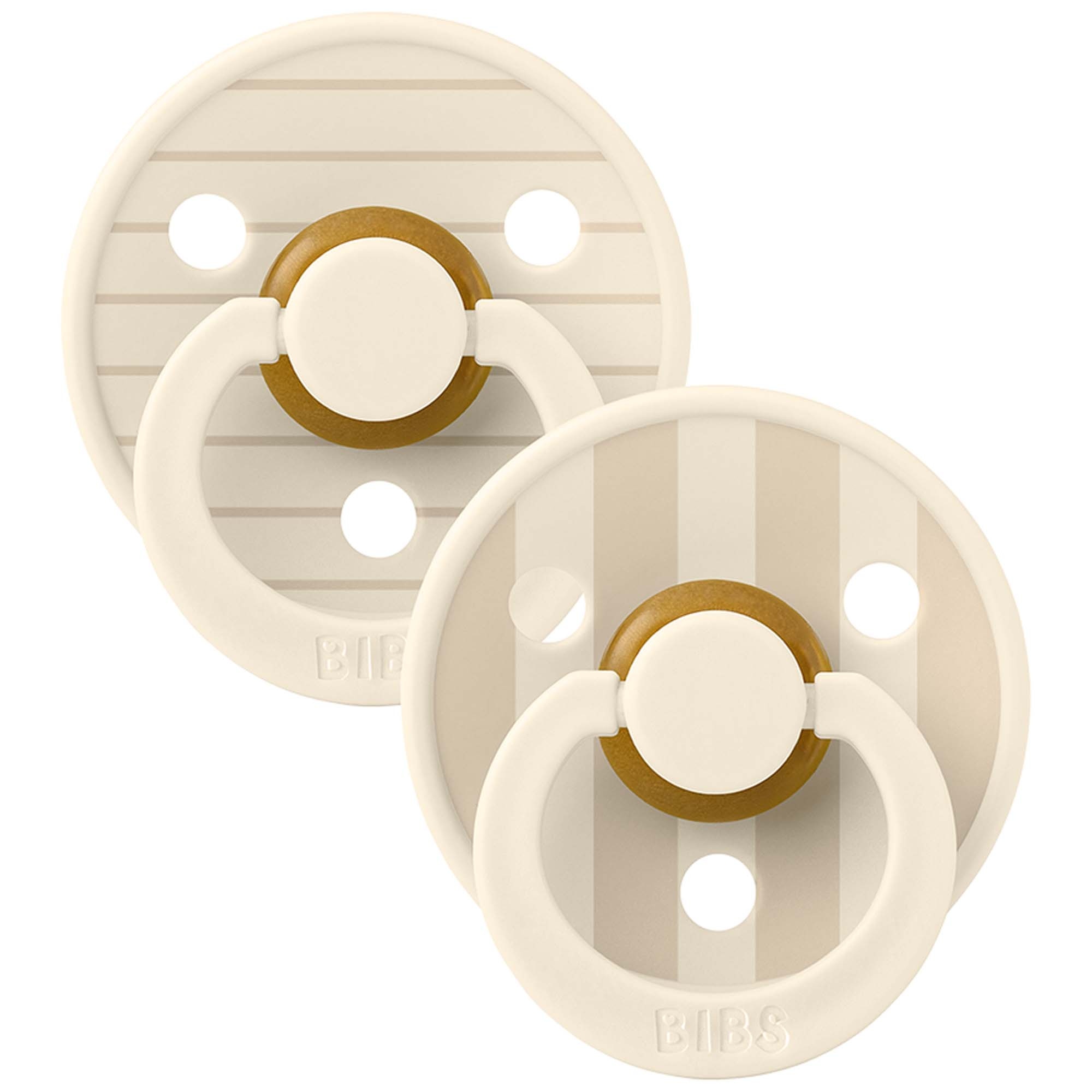Bibs fopspeen Studio Round size 2 - 2 stuks beige