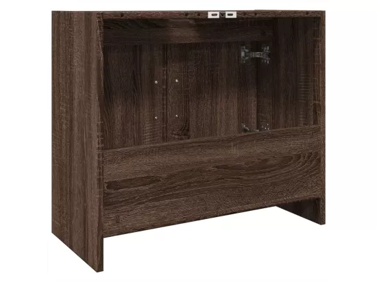 Armoire d'évier chêne marron 63x29x55 cm bois d'ingénierie
