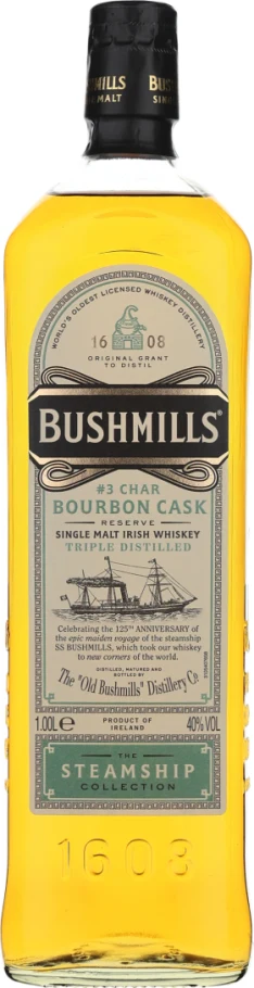 BUSHMILLS STEAMSHIP COLLECTION BOURBON CASK RESERVE 1LTR